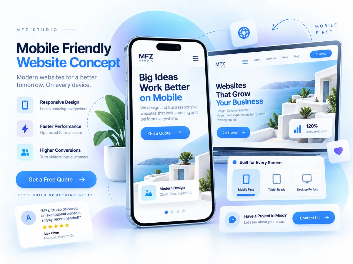 Mobile Friendly Website Concept